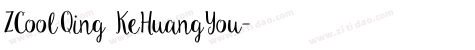 ZCoolQing KeHuangYou字体转换